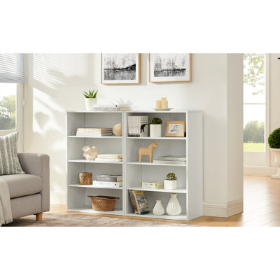 Tour de rangement pour CD, conception à deux couches, hauteur de tablette réglable à 8 cubes, imperméable, bibliothèque multifonctionnelle de poids brut de 72,5 lb, tablettes, amovible en deux 4, filet à haute densité 32