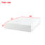 Matelas pour lit simple en mousse à mémoire de forme vert, 6 pouces, sans fibre de verre, blanc