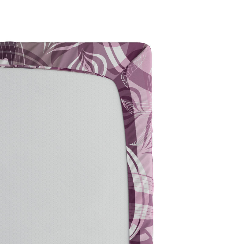 Microfiber Floral Fitted Sheet, Full Fitted Sheet