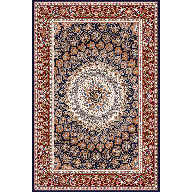 Stylish Woven Carpet (4 x 6 Feet), 100% Polyester, 0.3 in Pile Height | Antibacterial, Non-Slip PVC Dot Underside | Machine Washable, 3D Digital Printed Design | Perfect for Living Room, Bedroom & Office Decor