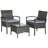 Ensemble de chaises de jardin et de table en rotin 3 pièces Red Barrel Studio®