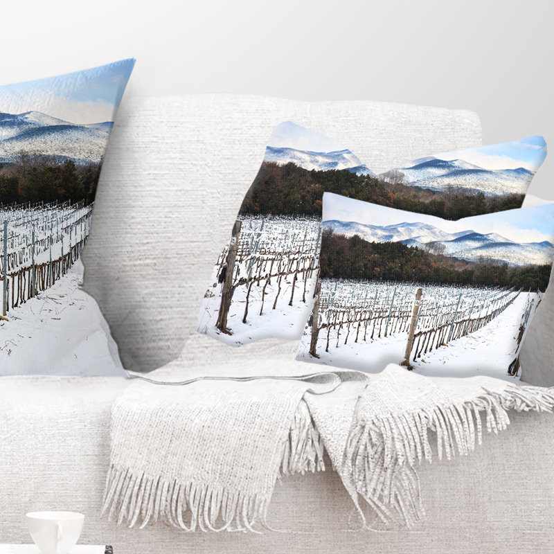 Coussin enneigé enneigé en Italie - Paysage, 12 po x 20 po, Rectangulaire
