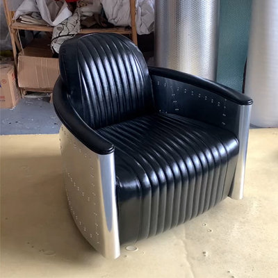 Faux Leather Swivel Armchair