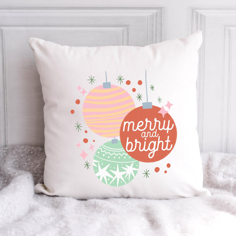 Christmas Illustration_7 Reversible Throw Pillow, 16" x 16"