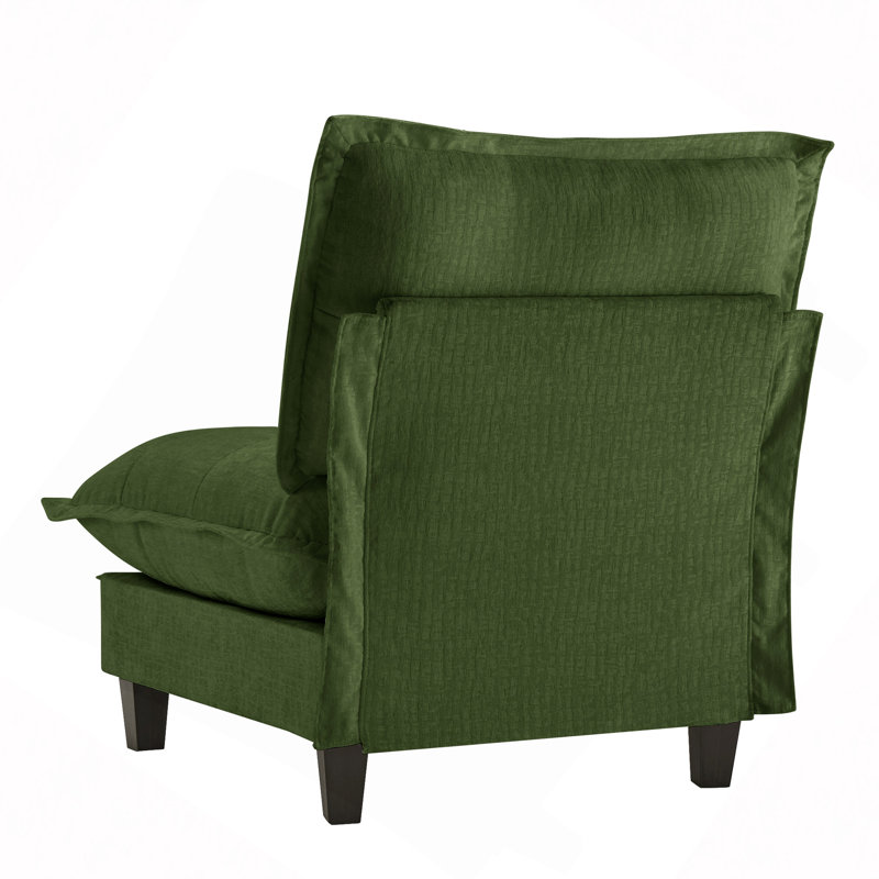 Canapé sans accoudoirs en chenille, Beige Chenille, Beige