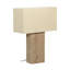 May 30" Tall Table Lamp with Beige Shade, Natural
