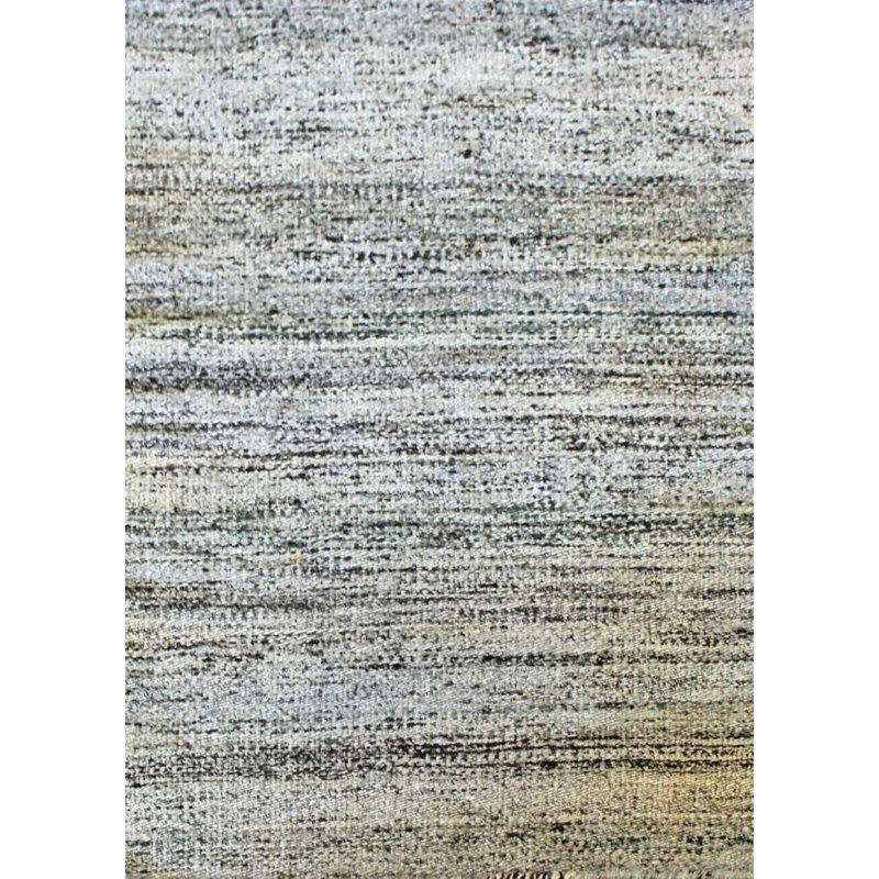 Sari Silk Abstract Area Rug in Gray, Rectangle 9' x 12'