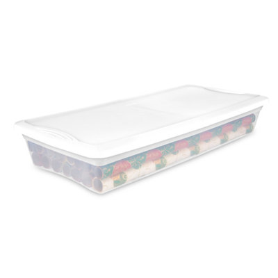 Sterilite 41 Qt Storage Box, Stackable Plastic Container Home Organizer, 24 Pack