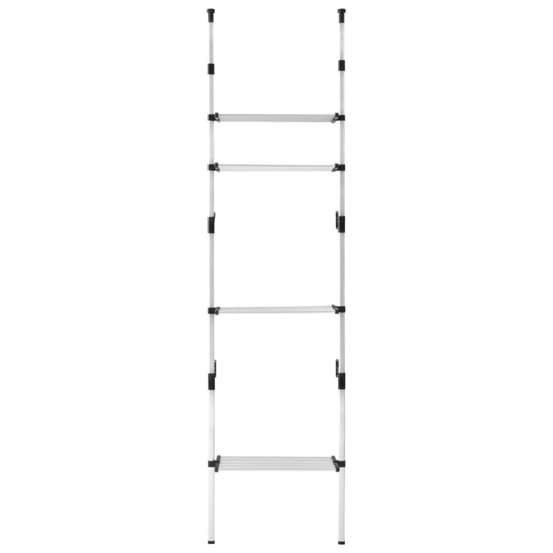 Système télescopique pour garde-robe avec tablettes - Organisateur de garde-robe réglable en aluminium, solution de rangement peu encombrante