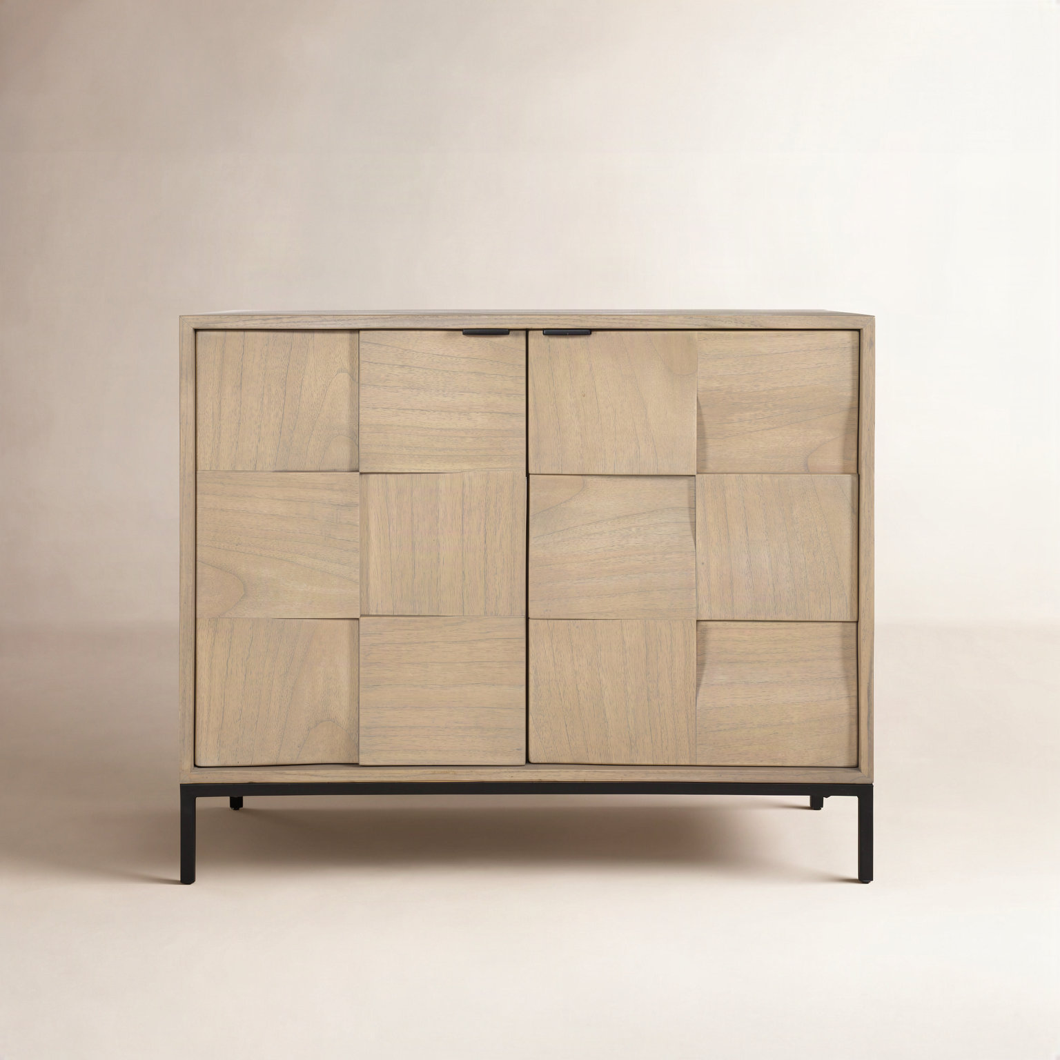 2-Door Geometric Accent Cabinet