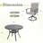 4-Person Square Patio Dining Set With 360°Swivel PVC-coated polyester Chairs-83746014