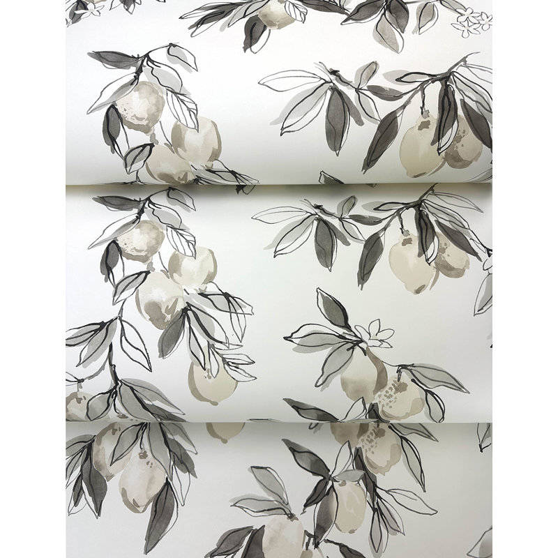 Papier peint citronnade limonade, Gris anthracite