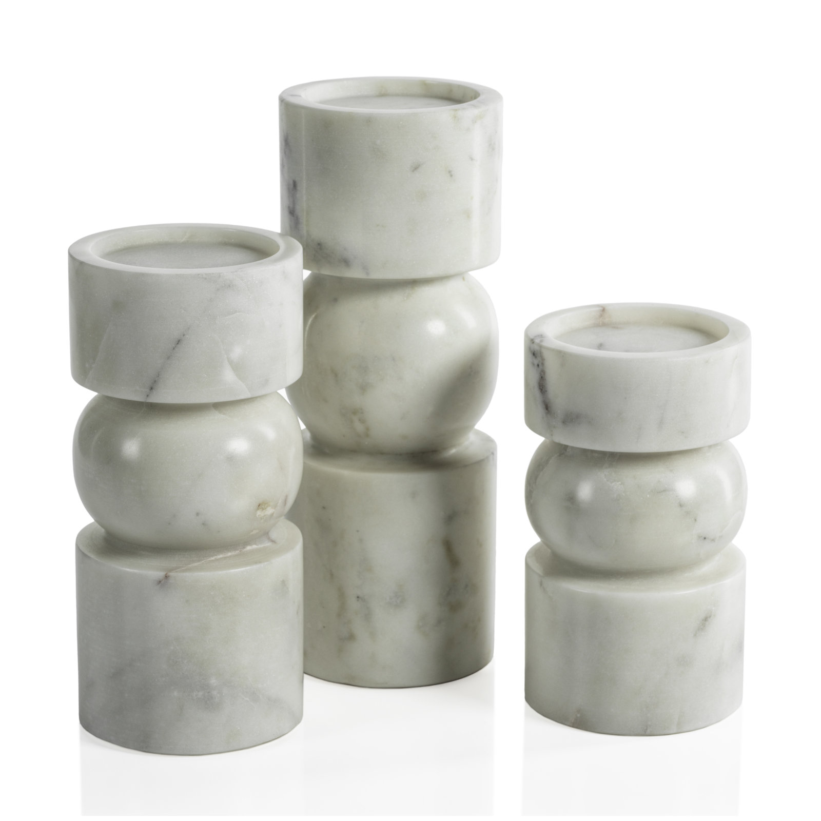 Keaton Genuine Marble Pillar Candle Holder