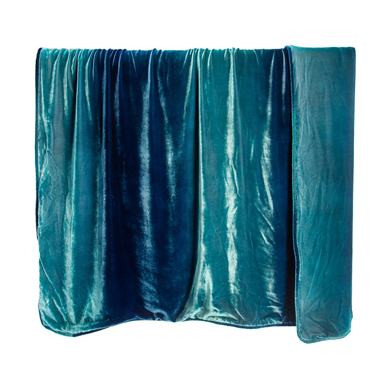 Ombre Velvet Throw, Shark, 52" W x 92" L