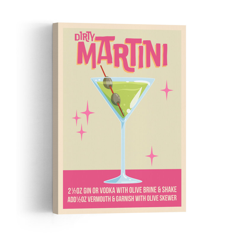 Classic Dirty Martini Classic Contemporary Wall Art Print by WallChart Art Studio - Print, 152.4cm H x 101.6cm W