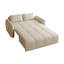 Canapé-lit modulaire en similicuir blanc crème avec rangement-1401183128