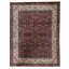 Hand Knotted Wool Oriental Area Rug in Plum And Ivory