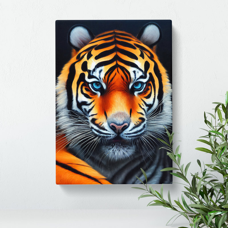 Fearless Tiger - Wrapped Canvas, 50cm H x 35cm W