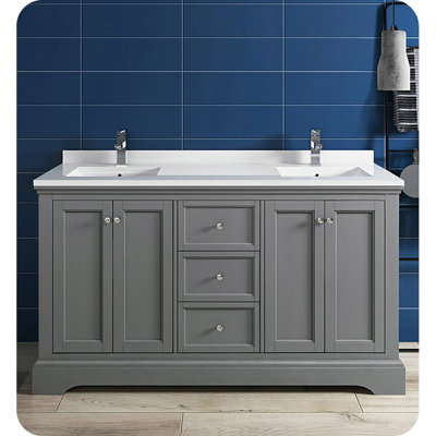 Base de meuble-lavabo double 60 po Fresca® Windsor