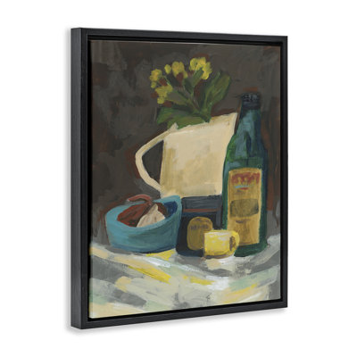 Impression of Still Life Black Framed Floater Canvas Wall Art by June Erica Vess