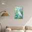 «White Heron Blues», art mural abstrait floral bleu par Art Remedy-104325327-104325314