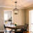 4-Light Lantern Geometric Chandelier in Matte Black