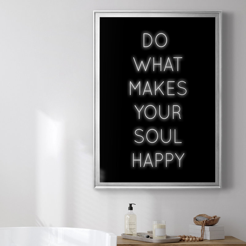 Toile encadrée Soul Happy, H 42,5 po x l 30,5 po x P 1 po, Argent