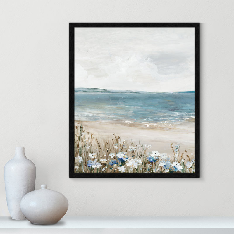«Shoreline Splendor II» par Allison Pearce, L 21,5 po x H 25,5 po, Framed Print, Black Woodgrain