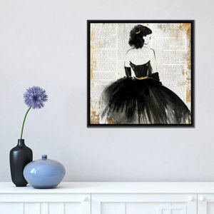 Bless international Lady In Black Dress by PI Galerie Gallery-Wrapped ...