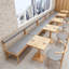 Banc rembourré en similicuir Simple Fashion Cafe