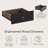 Cesare 55.12" W Fluted Computer Desk with Keyboard Tray-189278818