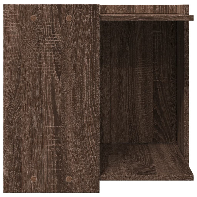 Litter Box Enclosure, 51cm H x 53cm W x 53cm D, Brown Oak