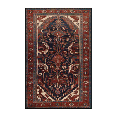Machine Washable Persian Brown Area Rug