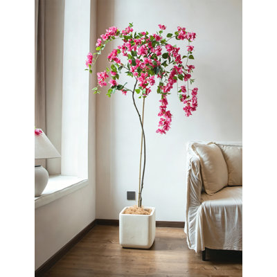 Plante artificielle en pot Bougainvillea Speetabilis, imitation de verdure décorative pour salon