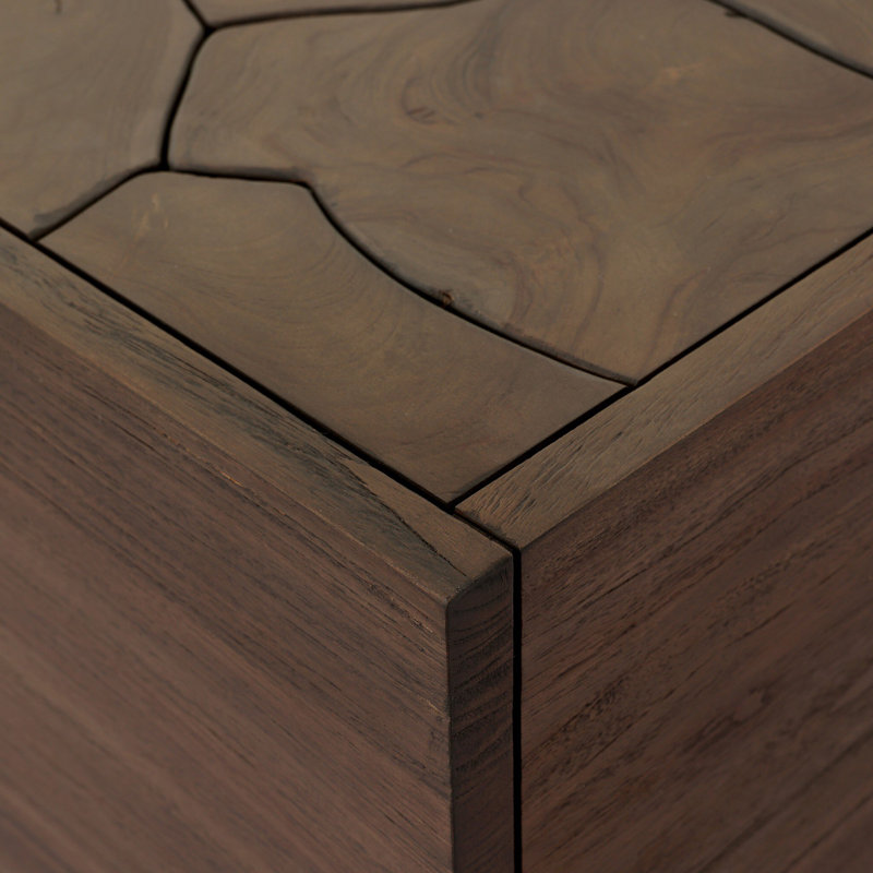Ridge Outdoor Square Teak Side Table