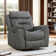 Puspha 37'' W Modern Vegan Leather Swivel Manual Recliner
