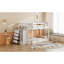 Lit superposé simple en bois massif - Blanc avec amplement de rangement 4 tiroirs et 3 tablettes pour la chambre à coucher-543608472-543608474