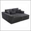 Canapé modulaire de 109 po, canapé modulaire Cloud avec assise profonde, canapé modulaire en L moderne avec méridienne droite, canapé rembourré pour salon, sans assemblage, (noir)-1505705520
