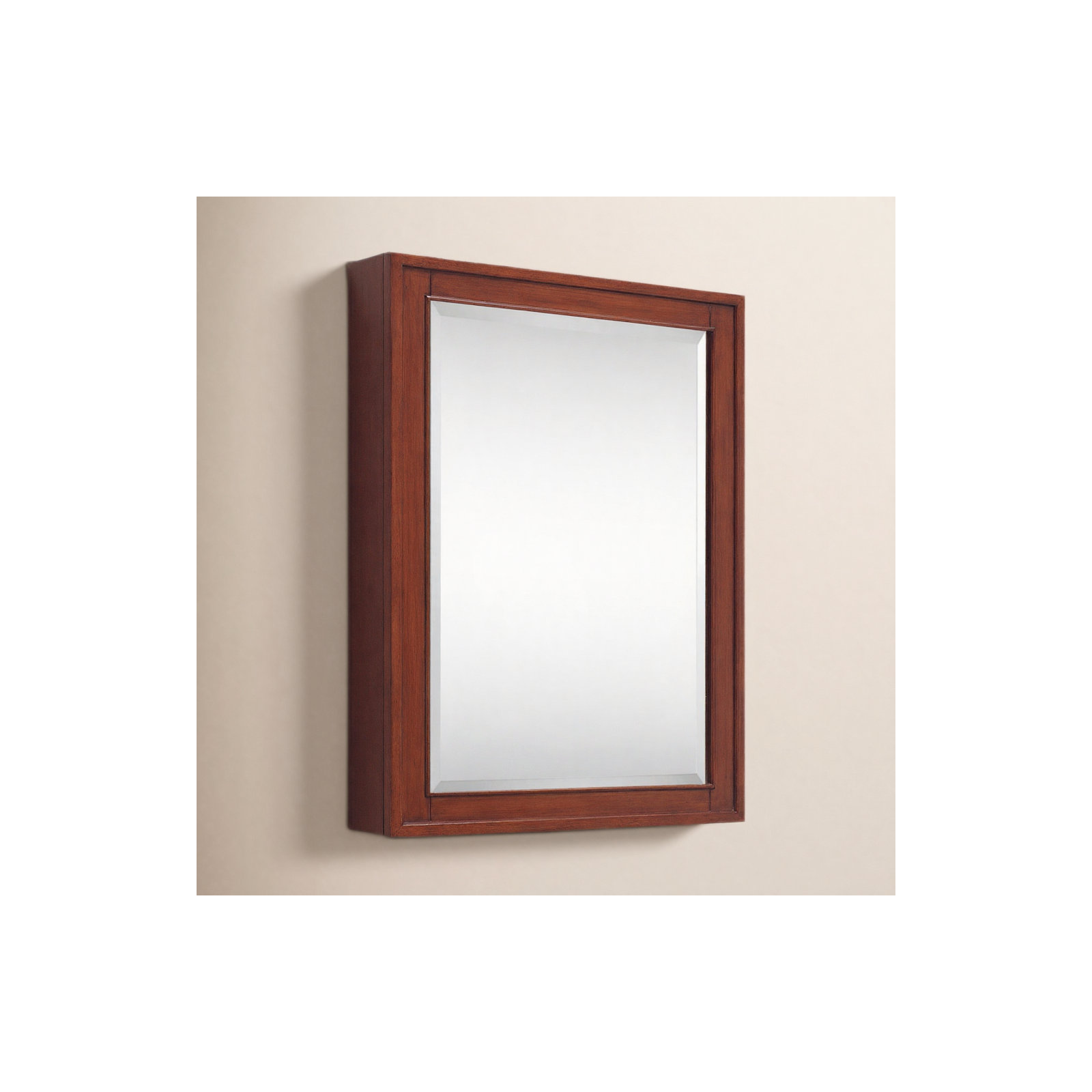 Charley Surface Mount Framed Medicine Cabinet with 3 Shelves, Tobacco, 32" H x 24" W x 5.1" D