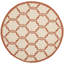 Tapis à motif géométrique intérieur/extérieur beige/rouge Herefordshire-2026733150