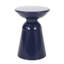 Table d'extérieur en métal bleu marine, l 15,37 po x P 15,37 po, H 20,88 po, thermolaquée, sans assemblage, style moderne-1767535062
