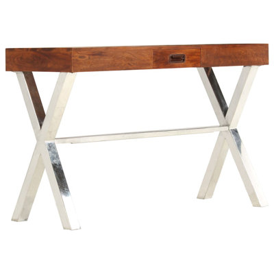 Fults Desk Solid Acacia Wood Honey Finish 110x50x76 cm