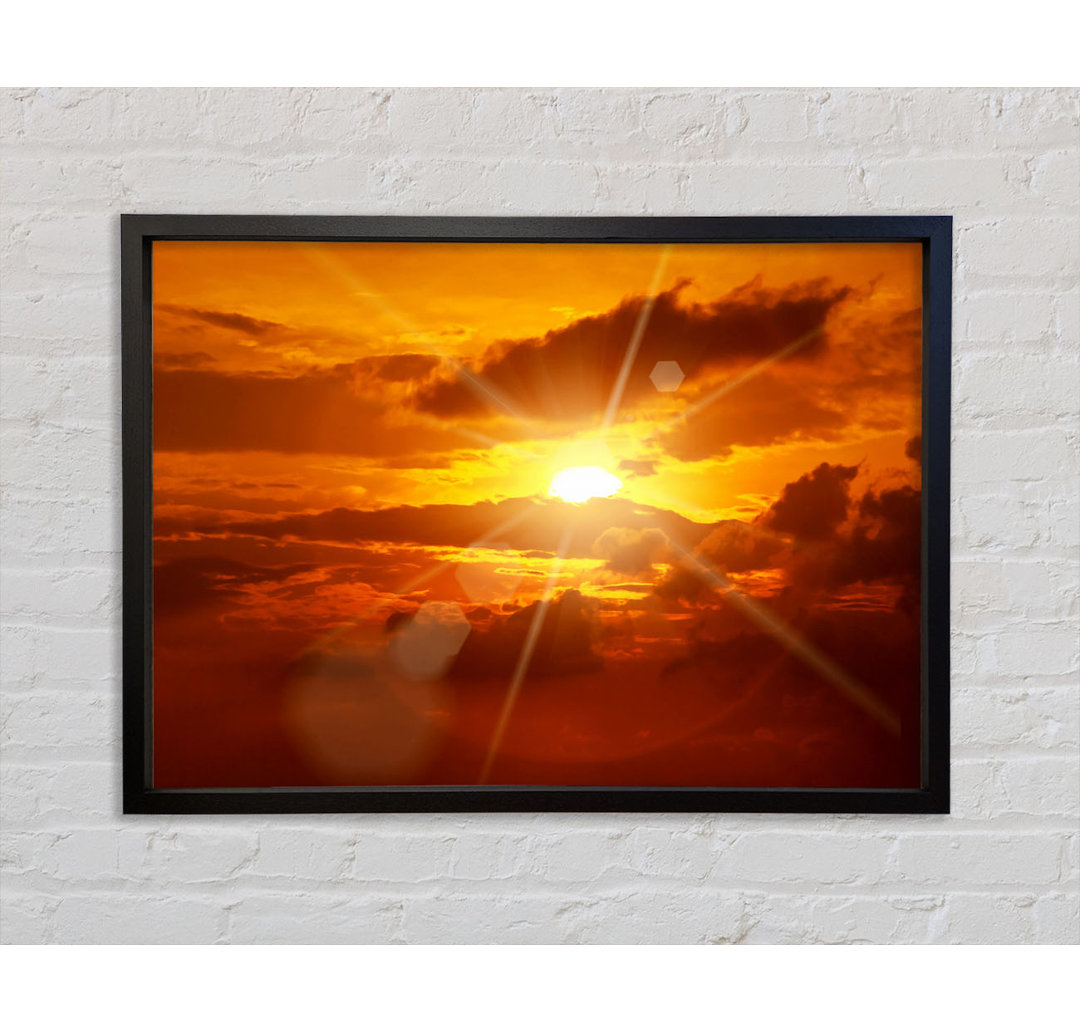 Sun Blaze Clouds - Single Picture Frame Kunstdrucke auf Leinwand