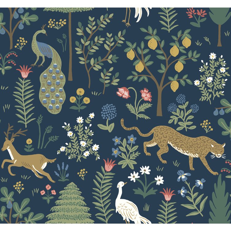 Rifle Paper Co. Menagerie Peel and Stick Wallpaper Cream