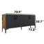 Console 70,9 po de largeur avec 4 armoires rectangulaires
