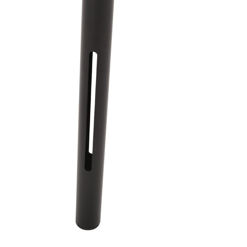 Tête de lit pour très grand lit avec structure en tube de fer, conception passepoilée, aspect noir mat, style industriel 47,87 po de hauteur, tuyau, finition, profondeur 75,13 po