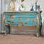 Console rectangulaire en bois manufacturé bleu massif-343018966