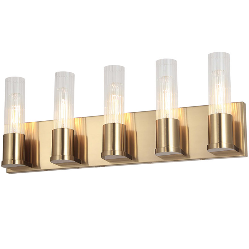 Leanan 5 - Light Dimmable Vanity Light, Aged Brass