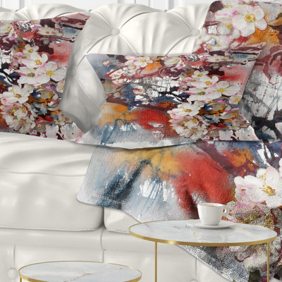 Coussin lombaire en fond de fleur