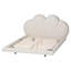 Lit plateforme flottant avec tête de lit festonnée Baxton Studio Barrera - Base de lit tapissier minimaliste Boucle, crème, très grand-794569469